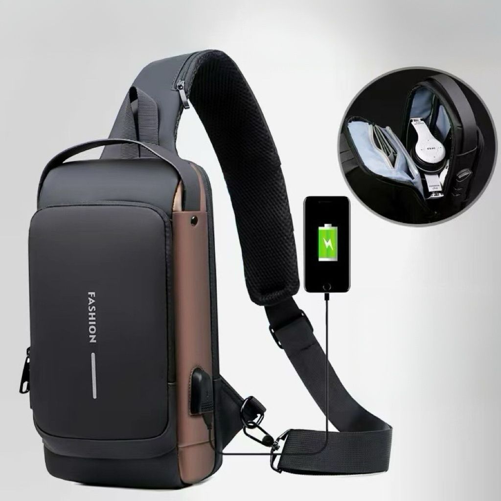 Bolso de Hombro Impermeable Antirrobo con Cargador