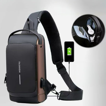 Bolso de Hombro Impermeable Antirrobo con Cargador