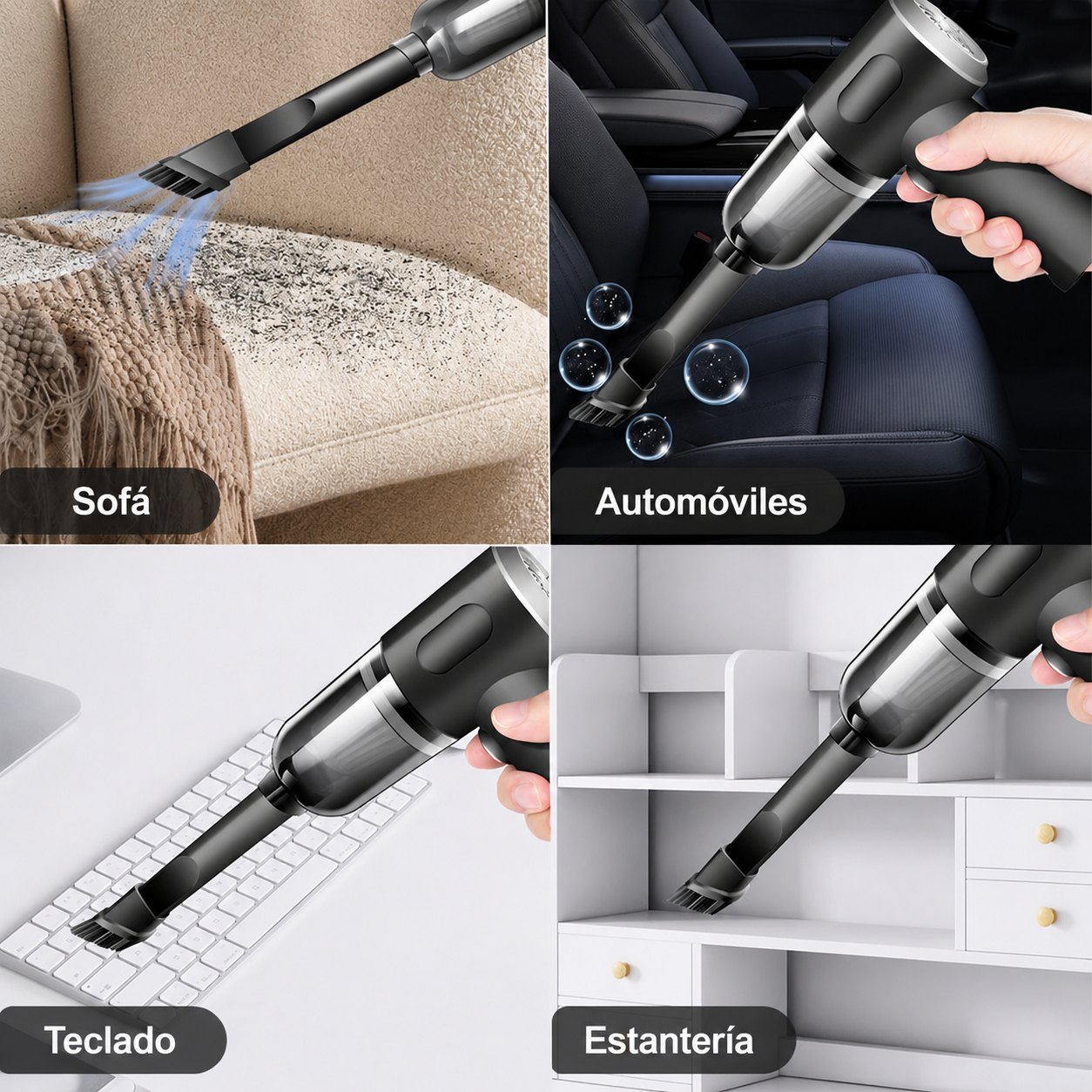 Aspiradora de Mano 3 en 1 Recargable y Portátil