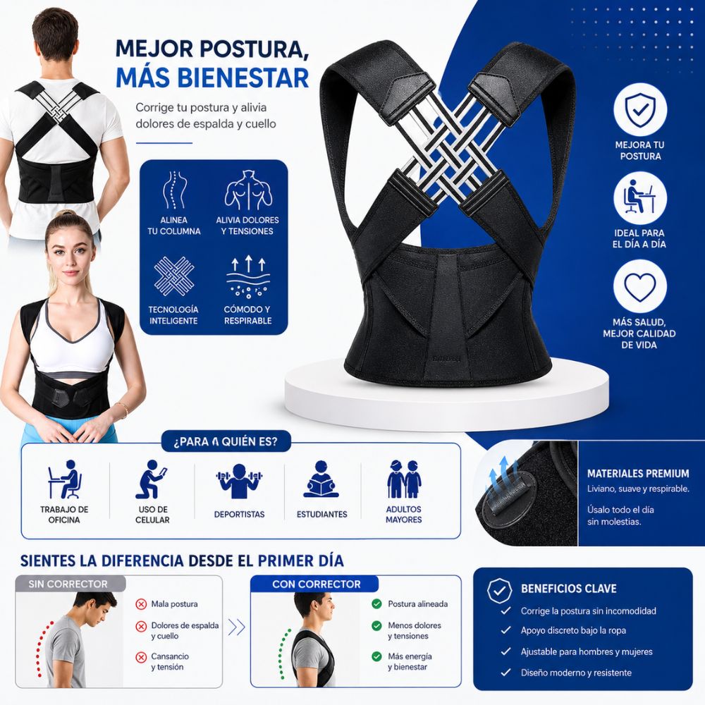 Corrector Postural con Soporte Lumbar